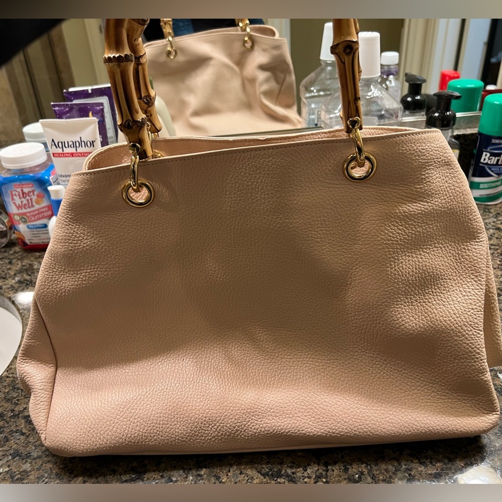 Mark & Graham bamboo Elisabetta slouch handbag
